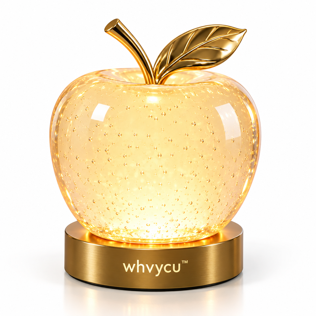 Whvycu™ Luxury Illuminated Crystal Apple Decorative Table Lamp