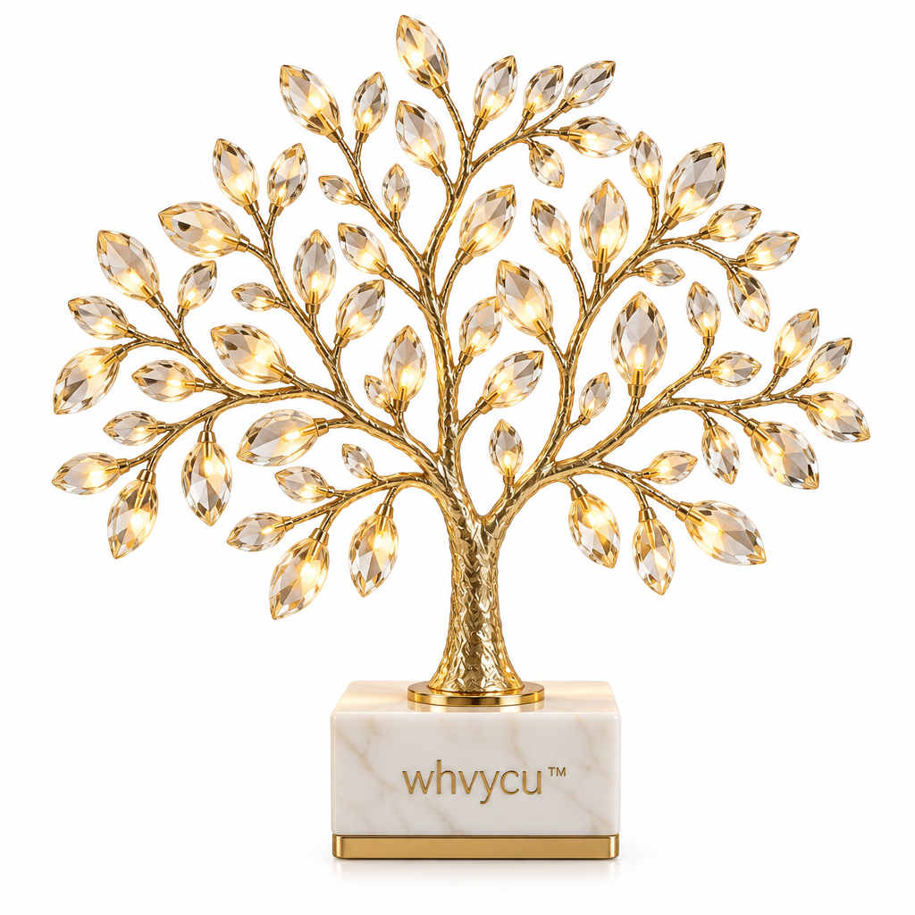Whvycu™ Luxury Crystal Tree Of Life LED Decorative Sculpture