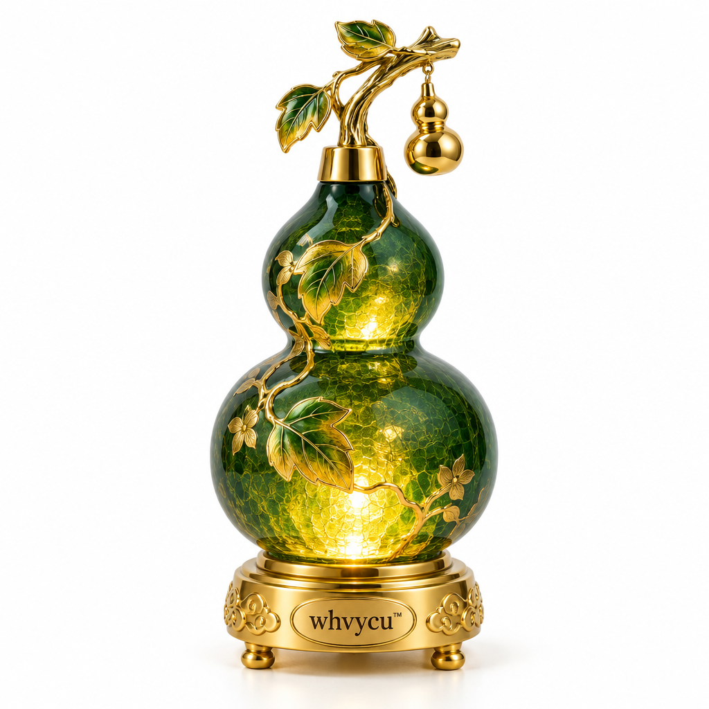 Whvycu™ Luxury Jade Gourd LED Decorative Sculpture