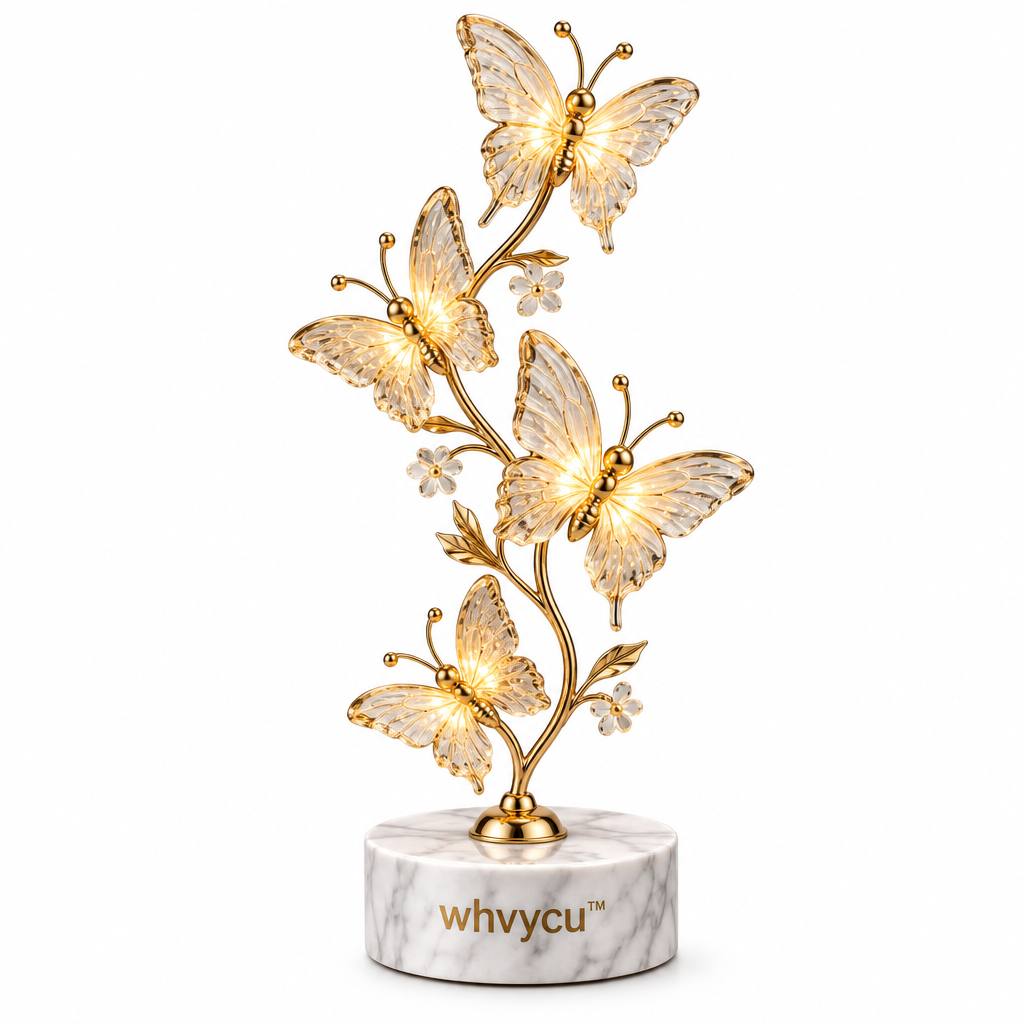 Whvycu™ Luxury Crystal Butterfly Garden LED Decorative Sculpture