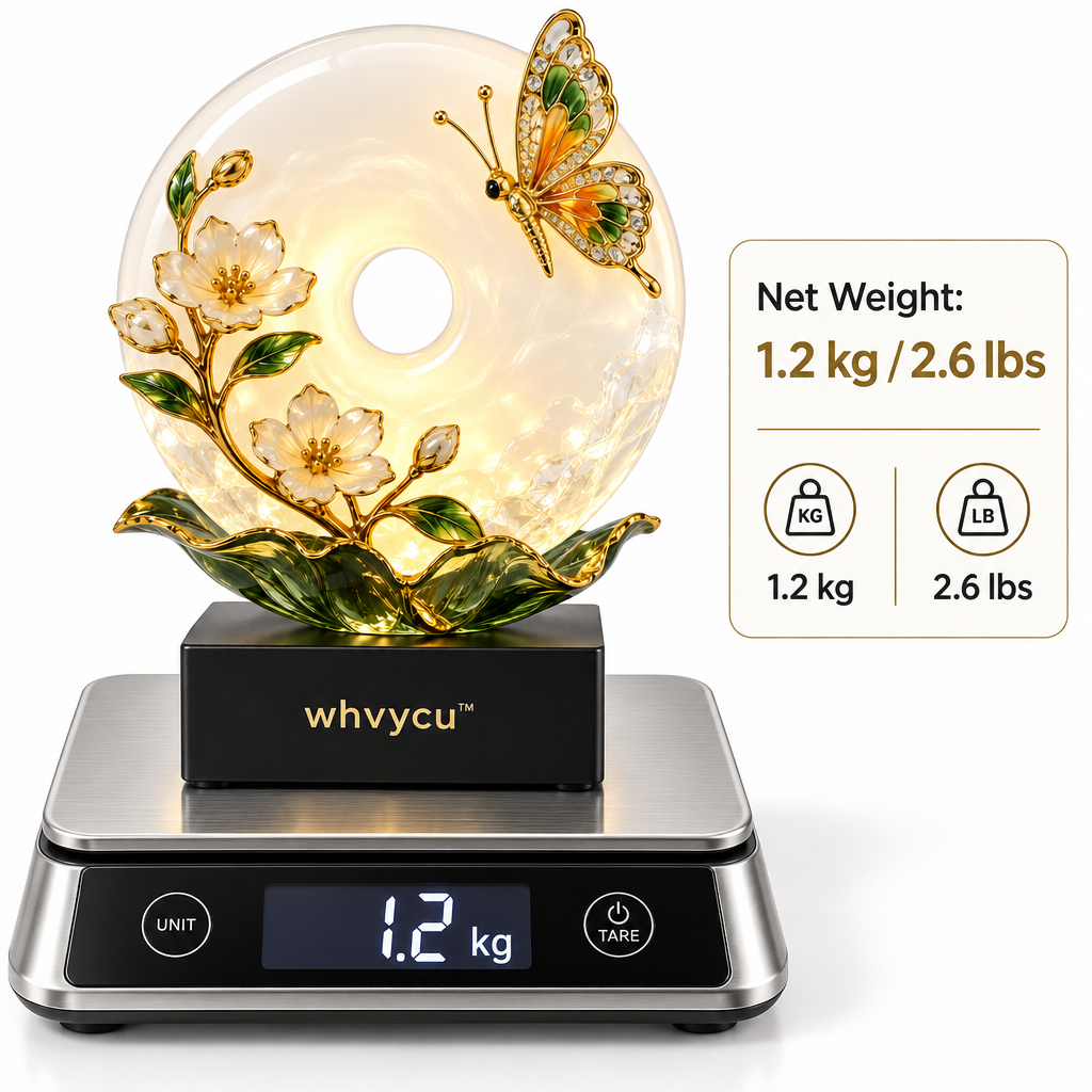 Whvycu™ Luxury Crystal Butterfly Moon LED Decorative Sculpture