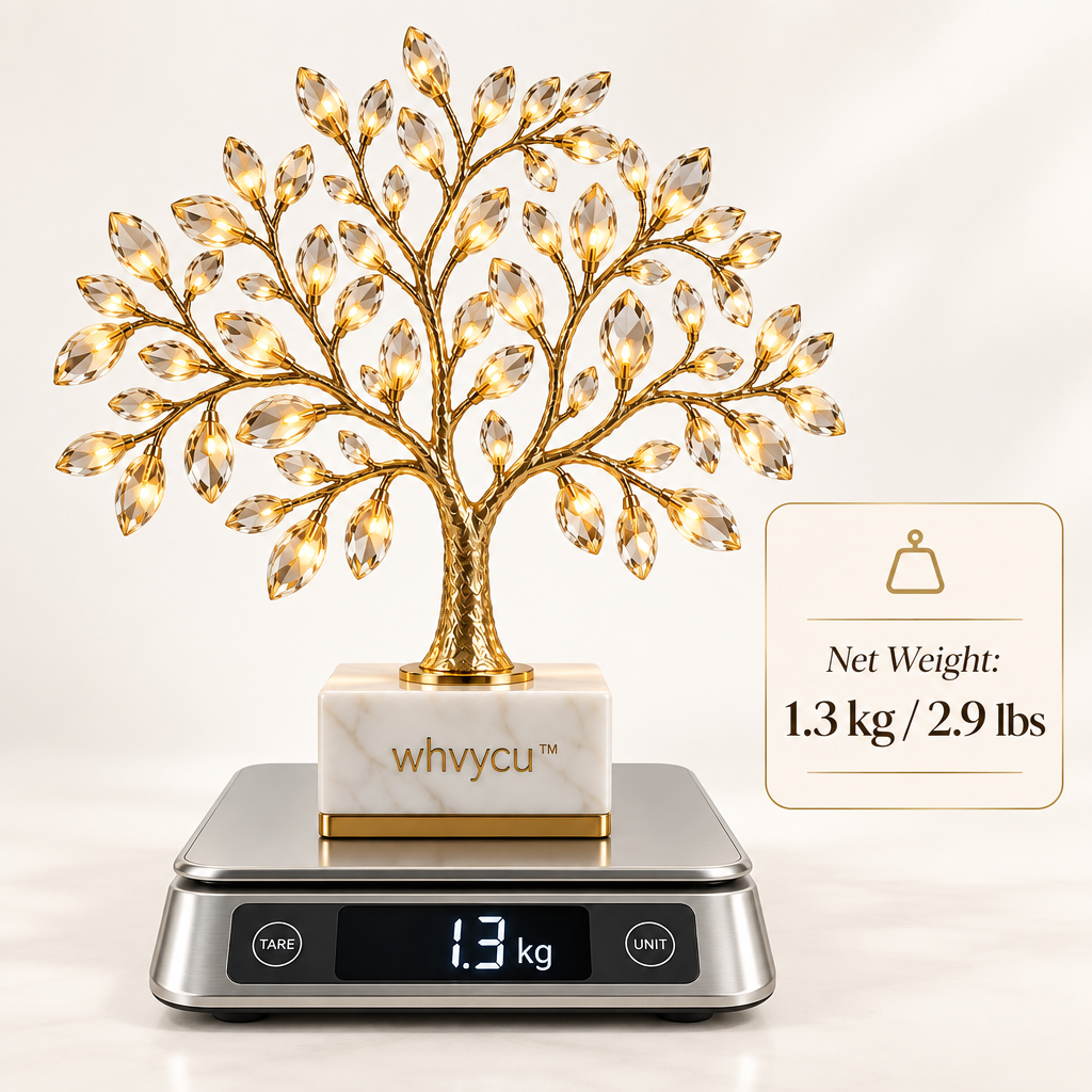 Whvycu™ Luxury Crystal Tree Of Life LED Decorative Sculpture