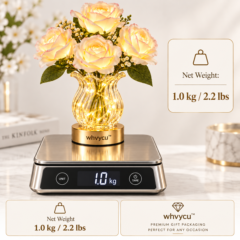 Whvycu™ Luxury Light-Up Rose Bouquet Decorative Ornament