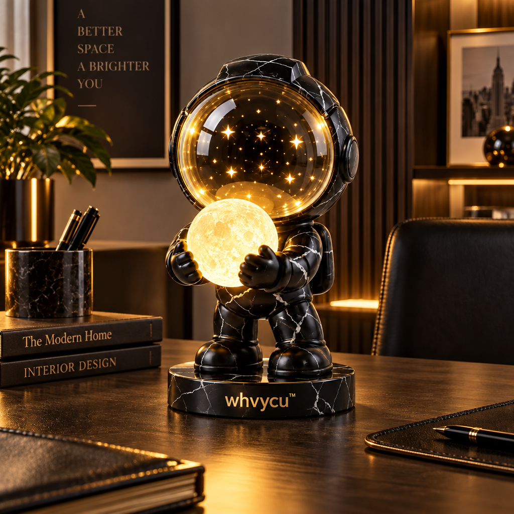Whvycu™ Luxury Astronaut Galaxy Moon LED Figurine Light